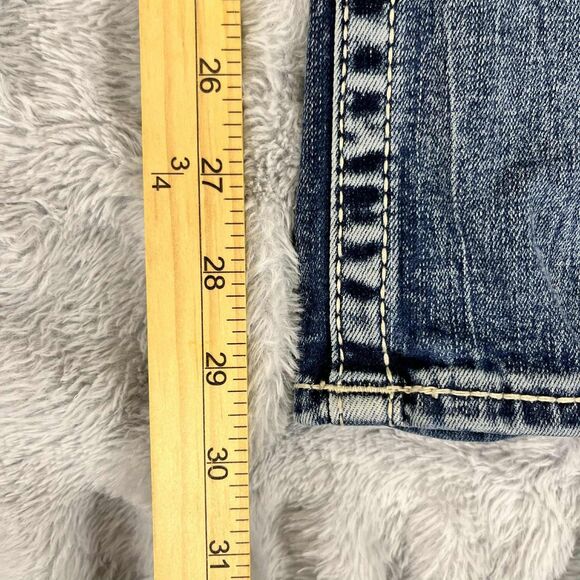 Vigoss Jeans Women 24 Slim Boot Medium Wash Stretch Denim Embroidered Western - Picture 8 of 9